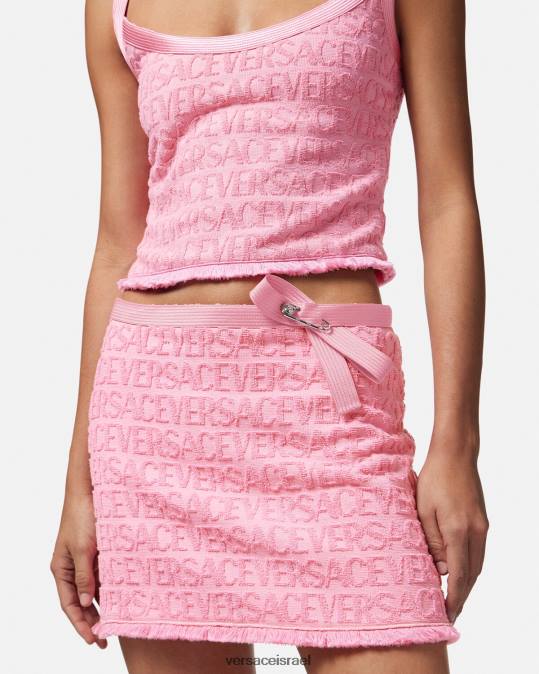 נשים Versace וָרוֹד חצאית מיני סיכת בטיחות מכל עבר הַלבָּשָׁה N8T2159