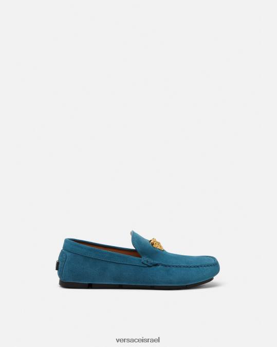 גברים Versace כְּחוֹל נעלי נהג לה מדוזה זמש נַעַל N8T21600