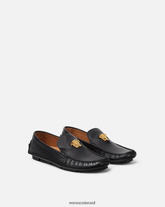 גברים Versace שָׁחוֹר נעלי נהג לה מדוזה נַעַל N8T21602