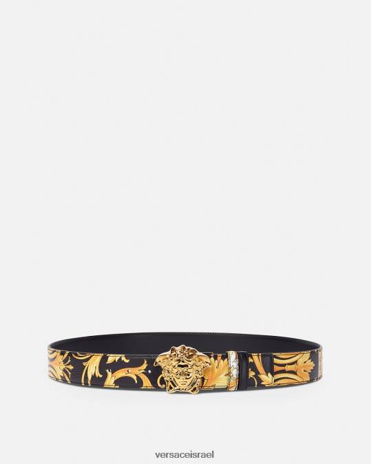גברים Versace הדפס חגורת עור הפיכה בארוקו אביזרים N8T21617