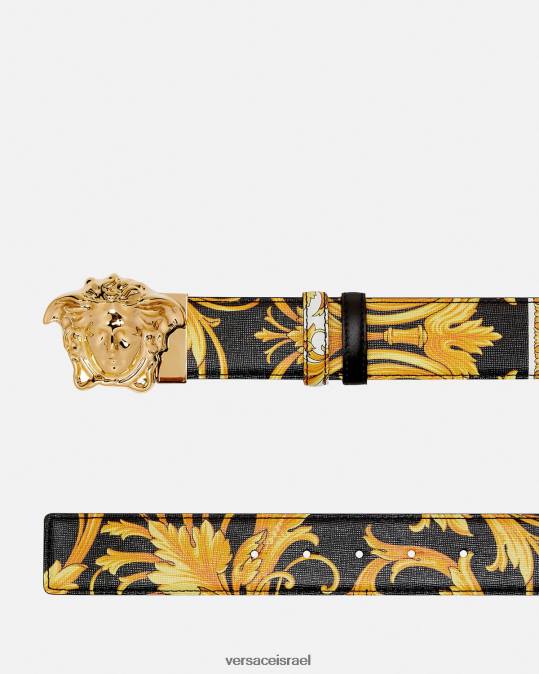 גברים Versace הדפס חגורת עור הפיכה בארוקו אביזרים N8T21617