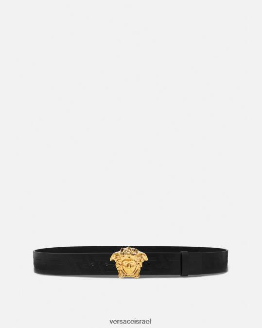גברים Versace שָׁחוֹר חגורת עור לה מדוזה גרקה אביזרים N8T21623