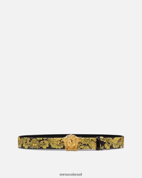 גברים Versace הדפס חגורה מתהפכת מאשרה בארוק אביזרים N8T21629