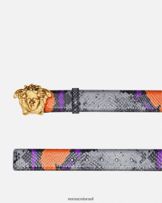 גברים Versace סַסגוֹנִיוּת חגורת עור בהדפס מדוזה פיתון אביזרים N8T21631