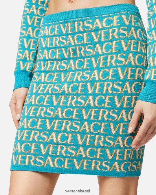 נשים Versace הדפס חצאית סריג בכל אובר הַלבָּשָׁה N8T2163