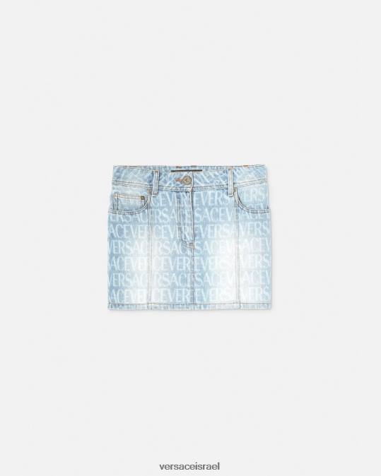 נשים Versace כְּחוֹל חצאית מיני ג'ינס הַלבָּשָׁה N8T2166