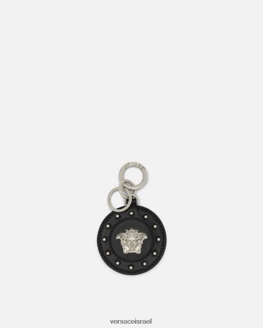 גברים Versace שָׁחוֹר מחזיק מפתחות משובץ מדוזה אביזרים N8T21663