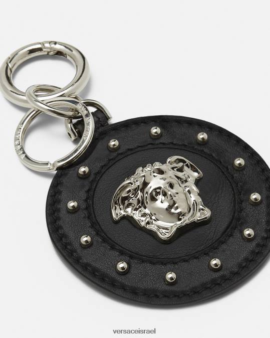 גברים Versace שָׁחוֹר מחזיק מפתחות משובץ מדוזה אביזרים N8T21663