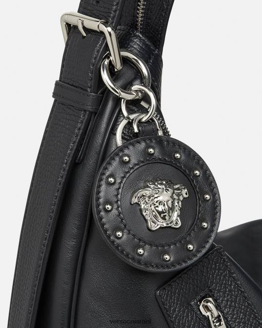 גברים Versace שָׁחוֹר מחזיק מפתחות משובץ מדוזה אביזרים N8T21663