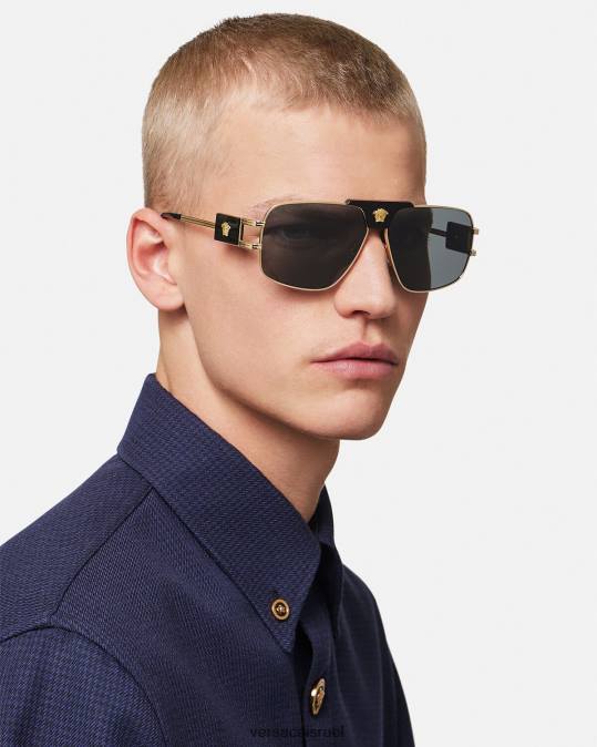 גברים Versace שָׁחוֹר משקפי שמש של פרויקט טייסים מיוחדים אביזרים N8T21672