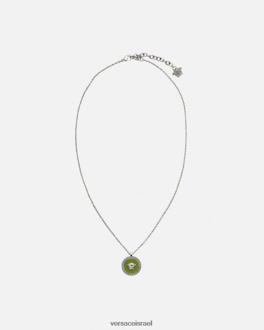גברים Versace ירוק שרשרת מדוזה אמייל אביזרים N8T21683