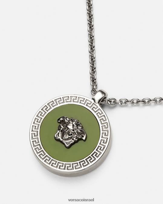 גברים Versace ירוק שרשרת מדוזה אמייל אביזרים N8T21683