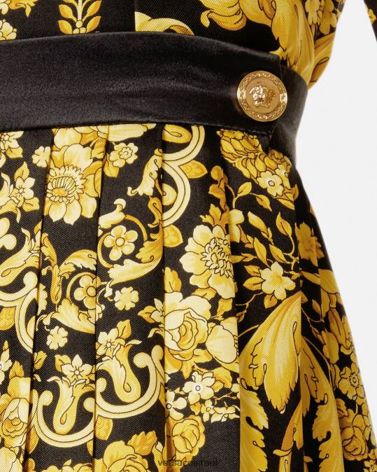 נשים Versace הדפס חצאית קפלים ברוק הַלבָּשָׁה N8T2169