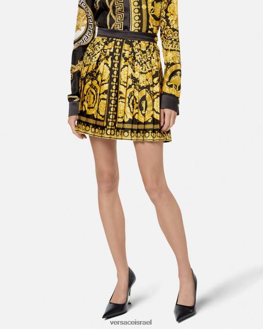 נשים Versace הדפס חצאית קפלים ברוק הַלבָּשָׁה N8T2169