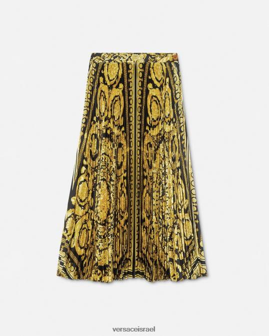 נשים Versace הדפס חצאית מידי קפלים בארוקו הַלבָּשָׁה N8T2171