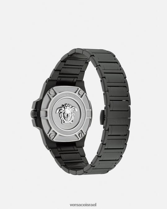 גברים Versace שָׁחוֹר שעון תגובה של גרקה אביזרים N8T21711