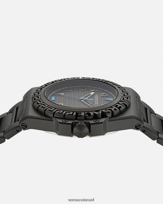 גברים Versace שָׁחוֹר שעון תגובה של גרקה אביזרים N8T21711