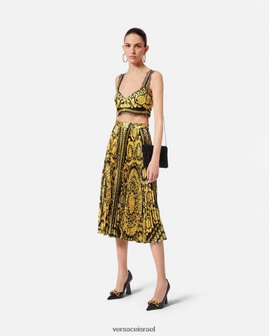 נשים Versace הדפס חצאית מידי קפלים בארוקו הַלבָּשָׁה N8T2171