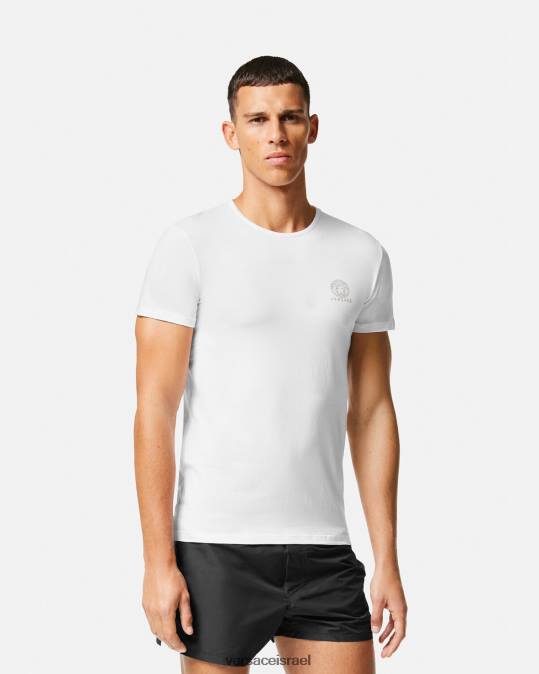 גברים Versace לבן גופיית מדוזה תחתונים ובגדי חוף N8T21733