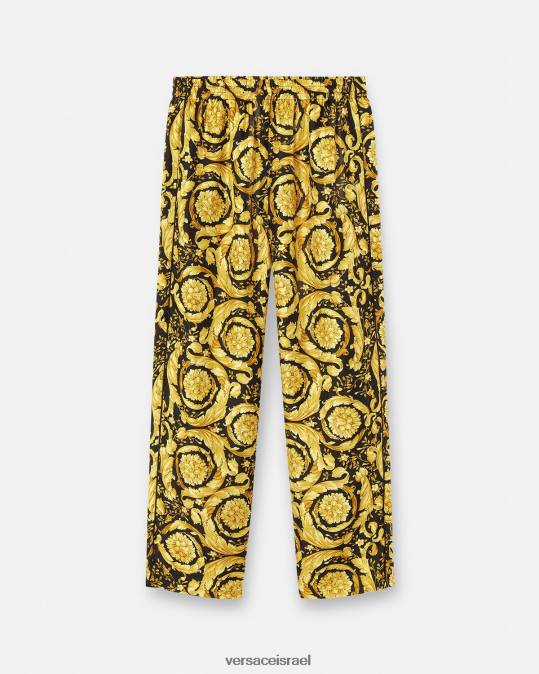 גברים Versace הדפס תחתוני פיג'מה משי בהדפס בארוק תחתונים ובגדי חוף N8T21736