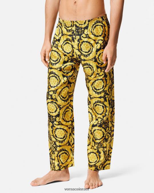 גברים Versace הדפס תחתוני פיג'מה משי בהדפס בארוק תחתונים ובגדי חוף N8T21736