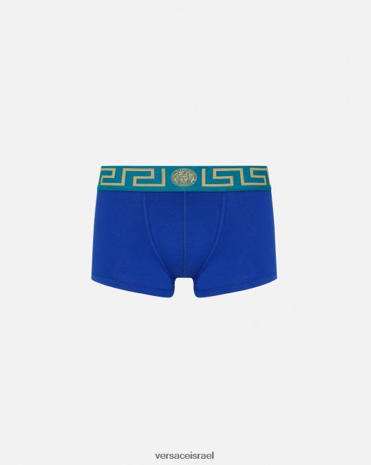גברים Versace כְּחוֹל גזעי גבול גרקה תחתונים ובגדי חוף N8T21745