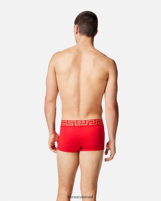 גברים Versace אָדוֹם גזעי גבול גרקה תחתונים ובגדי חוף N8T21754