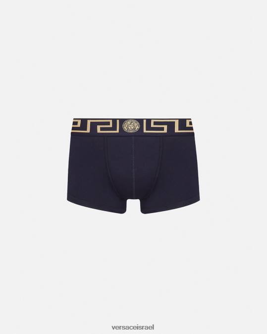 גברים Versace כְּחוֹל גזעי גבול גרקה תחתונים ובגדי חוף N8T21756