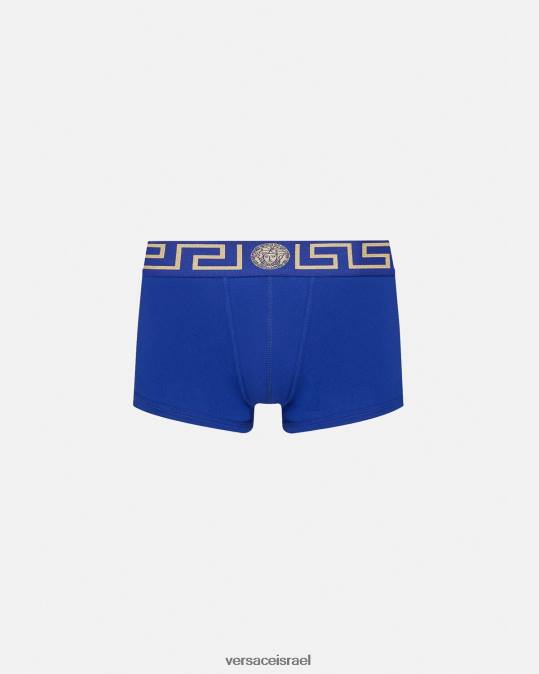 גברים Versace כְּחוֹל גזעי גבול גרקה תחתונים ובגדי חוף N8T21757