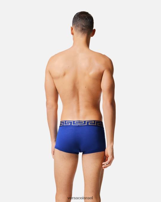גברים Versace כְּחוֹל גזעי גבול גרקה תחתונים ובגדי חוף N8T21757