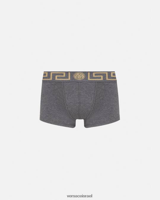 גברים Versace אפור גזעי גבול גרקה תחתונים ובגדי חוף N8T21759