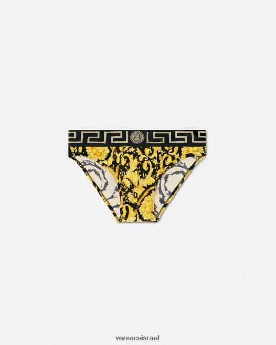 גברים Versace שָׁחוֹר תחתוני בארוק תחתונים ובגדי חוף N8T21769