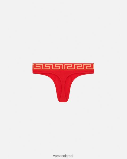גברים Versace אָדוֹם חוטיני גרקה גבול תחתונים ובגדי חוף N8T21771