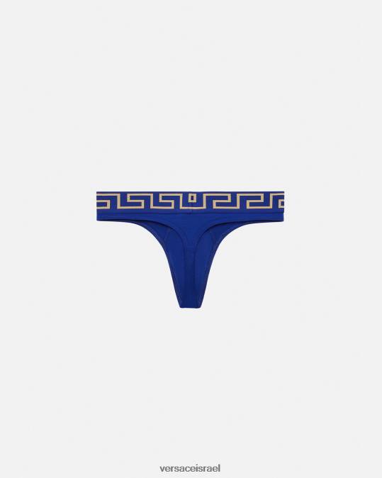 גברים Versace כְּחוֹל חוטיני גרקה גבול תחתונים ובגדי חוף N8T21773