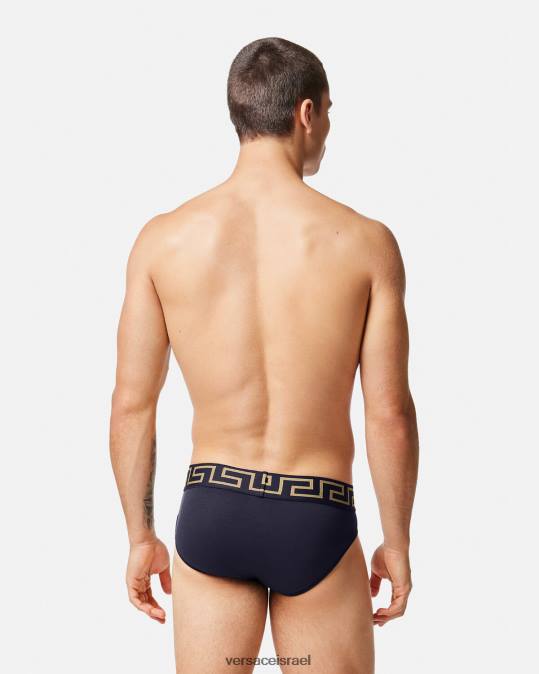 גברים Versace כְּחוֹל תחתוני גבול גרקה תחתונים ובגדי חוף N8T21786