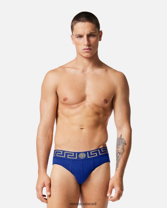 גברים Versace כְּחוֹל תחתוני גבול גרקה תחתונים ובגדי חוף N8T21787