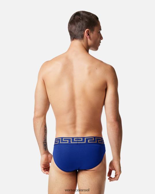 גברים Versace כְּחוֹל תחתוני גבול גרקה תחתונים ובגדי חוף N8T21787