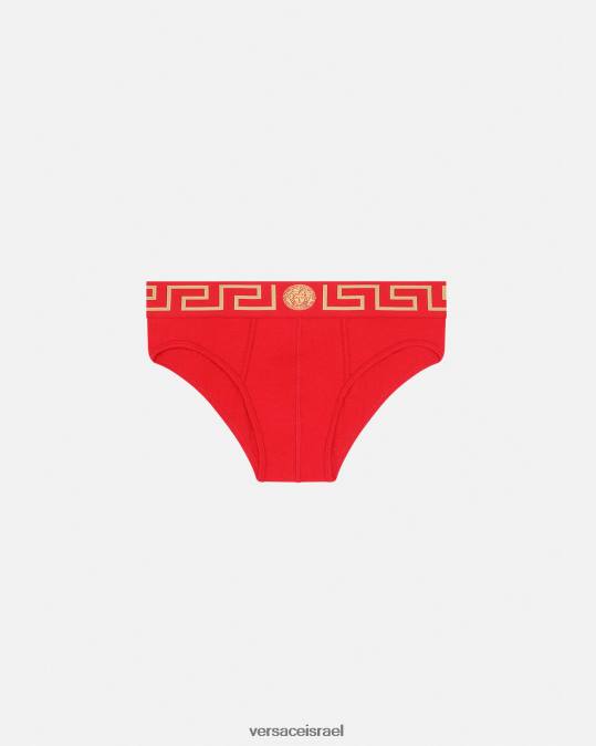 גברים Versace אָדוֹם תחתוני גבול גרקה תחתונים ובגדי חוף N8T21788