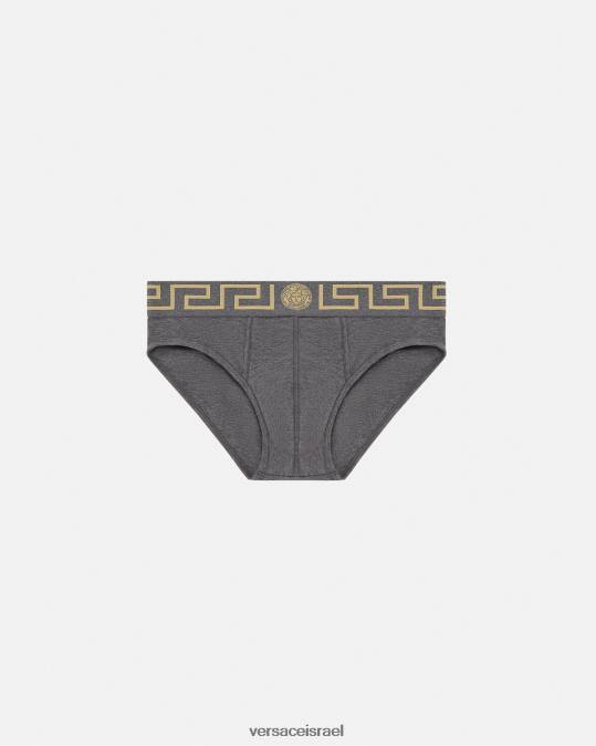 גברים Versace אפור תחתוני גבול גרקה תחתונים ובגדי חוף N8T21790