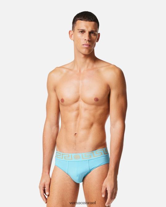 גברים Versace כְּחוֹל תחתוני גבול גרקה תחתונים ובגדי חוף N8T21791
