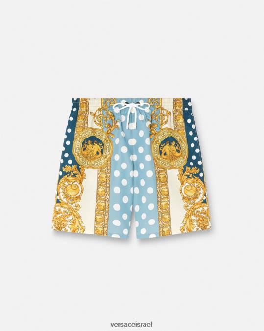 גברים Versace הדפס מכנסי לוח בארוקי צדפים תחתונים ובגדי חוף N8T21802