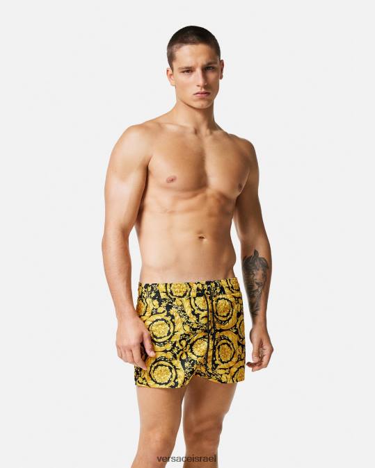 גברים Versace הדפס מכנסי ים קצרים בארוקו תחתונים ובגדי חוף N8T21804