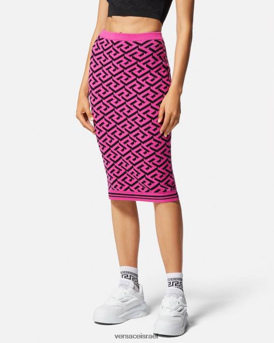 נשים Versace ורוד פוקסיה חצאית מידי לה גרקה אקארד הַלבָּשָׁה N8T2180