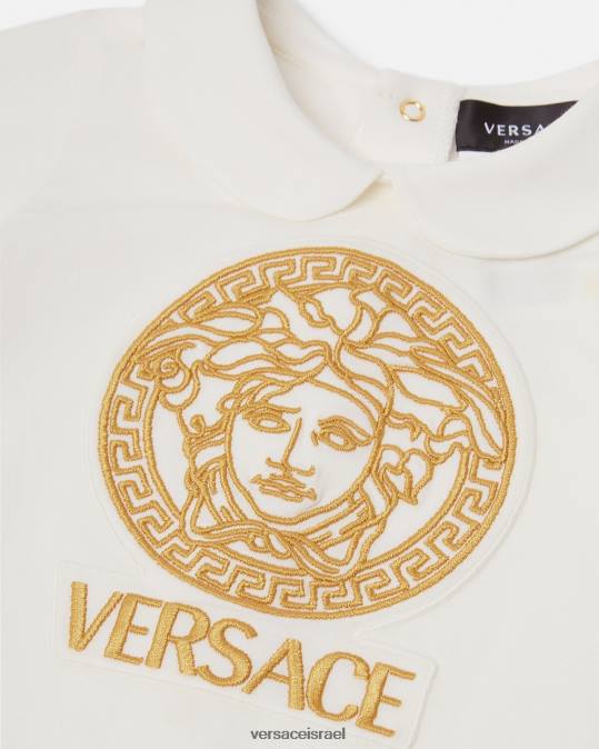 יְלָדִים Versace זהב לבן בגד שינה לתינוק מדוזה הַלבָּשָׁה N8T21824