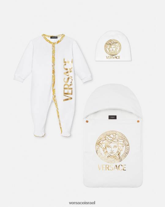יְלָדִים Versace זהב לבן חליפת שינה לתינוק ברוק הַלבָּשָׁה N8T21825