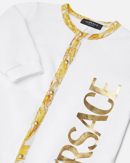 יְלָדִים Versace זהב לבן חליפת שינה לתינוק ברוק הַלבָּשָׁה N8T21825