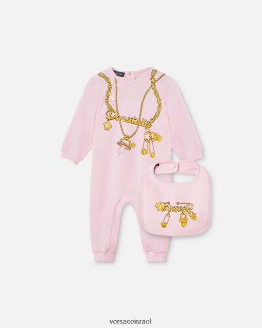 יְלָדִים Versace וָרוֹד סט חליפת שינה לתינוק שרשרת דונטלה הַלבָּשָׁה N8T21830