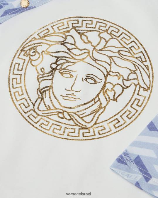יְלָדִים Versace תכלת ולבן בגד שינה לתינוק מדוזה לה גרקה הַלבָּשָׁה N8T21832