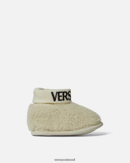 יְלָדִים Versace בז' מגפי תינוק עם לוגו טדי נַעַל N8T21849