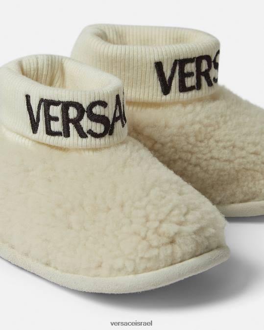 יְלָדִים Versace בז' מגפי תינוק עם לוגו טדי נַעַל N8T21849